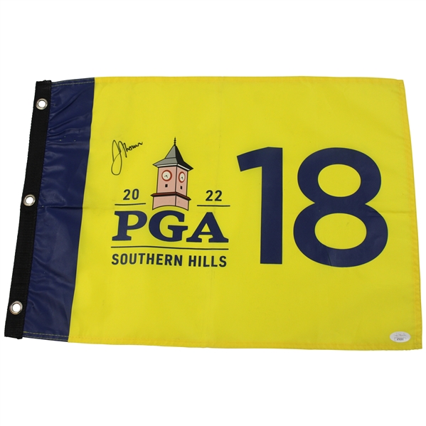 Justin Thomas Signed 2022 PGA Championship at Southern Hills Flag JSA #AT62303