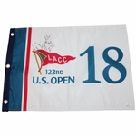 Wyndham Clark Signed 2023 US Open at LACC Embroidered Flag w/ 1st & 270 Insc. JSA #AT62302
