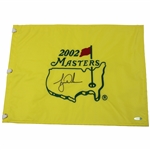 Tiger Woods Signed 2002 Masters Embroidered Flag UDA #UAS35110