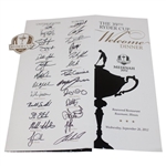 2012 Ryder Cup at Medinah USA & Europe Teams Signed Welcome Dinner Menu JSA ALOA