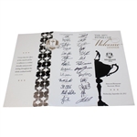 2012 Ryder Cup at Medinah USA & Europe Teams Signed Welcome Dinner Menu JSA ALOA