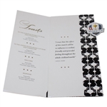 2012 Ryder Cup at Medinah USA & Europe Teams Signed Welcome Dinner Menu JSA ALOA