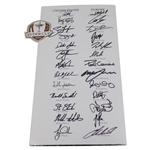 2012 Ryder Cup at Medinah USA & Europe Teams Signed Welcome Dinner Menu JSA ALOA