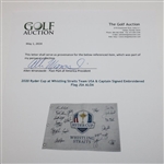 2020 Ryder Cup at Whistling Straits Team USA & Captains Signed Embroidered Flag JSA ALOA