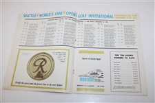 1962 Seattle Open Program, Pairing Sheet & Letterhead - Jack Nicklaus 2nd Pro Win