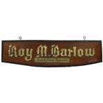 Babe & George Zaharias Original Forrest Hills Wooden Roy M. Barlow Clubhouse Sign