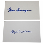 Byron Nelson & Gene Sarazen Signed 3x5 Index Card JSA ALOA