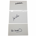 Ian Woosnam, Art Wall & Mike Weir Signed 3x5 Index Cards JSA ALOA