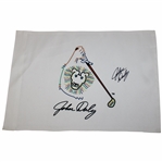 John Daly Signed Lion Flag JSA ALOA 