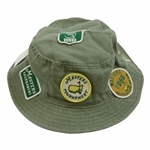 2020 Masters Tournament Patches Collage Olive Bucket Hat - Size L/XL