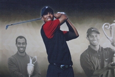 Tiger Woods Signed 'Tiger Slam' Canvas Inscribed 'Tiger Slam' LTD ED #33/50 UDA COA #BAK13522