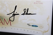 Tiger Woods Signed 'Tiger Slam' Canvas Inscribed 'Tiger Slam' LTD ED #33/50 UDA COA #BAK13522