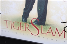 Tiger Woods Signed 'Tiger Slam' Canvas Inscribed 'Tiger Slam' LTD ED #33/50 UDA COA #BAK13522