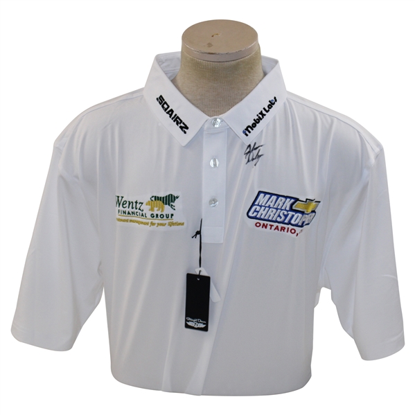 John Daly Signed Personal Straight Down White Performance 3XL Shirt w/Sponsors JSA ALOA