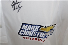 John Daly Signed Personal Straight Down White Performance 3XL Shirt w/Sponsors JSA ALOA