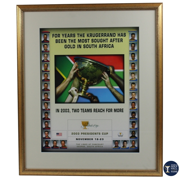 2003 Presidents Cup at The Links Fancourt Poster - Framed