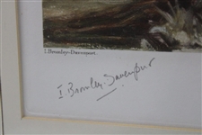 1954 The Royal St Georges Sandwich 'The Maiden' Print Signed by Artist I. Bromaley-Davenport - Framed