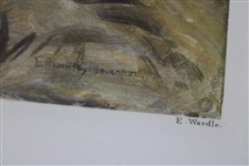 1954 The Royal St Georges Sandwich 'The Maiden' Print Signed by Artist I. Bromaley-Davenport - Framed