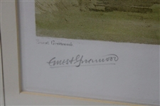 1954 Rye From the 7th Tee Print Signed by Artist Ernest Glenwood - Framed