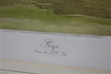 1954 Rye From the 7th Tee Print Signed by Artist Ernest Glenwood - Framed