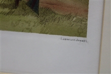 1954 Rye From the 7th Tee Print Signed by Artist Ernest Glenwood - Framed