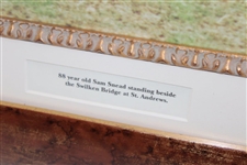 Sam Snead 88 Yr Old Swilken Bridge at St Andrews Oversize Photo - Framed