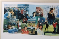 1980-1989 Open Championship Decade of Champions Ltd Ed 230/850 by Heslop Print - Framed