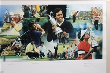 1980-1989 Open Championship Decade of Champions Ltd Ed 230/850 by Heslop Print - Framed