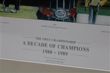 1980-1989 Open Championship Decade of Champions Ltd Ed 230/850 by Heslop Print - Framed