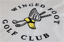 Winged Foot Golf Club Logo Embroidered White Flag