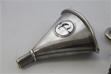 Sterling Silver Golf Theme Bottle Opener/Wine Opener W/ Leather Case