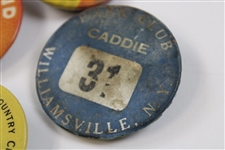 Woodland, Heather Downs, Edgewood & Park Club Undated Caddie Badges