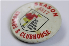 1972 Jackie Gleason Inverrary Classic Seasons Grounds & Clubhouse Badge