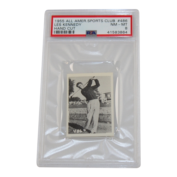 1955 All American Sports Club Hand Cut #486 Les Kennedy - PSA 8 #41583864