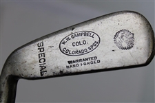 W.W. Campbell Colorado Springs Warranted Hand-Forged Special Left-Handed Mid-Iron GS