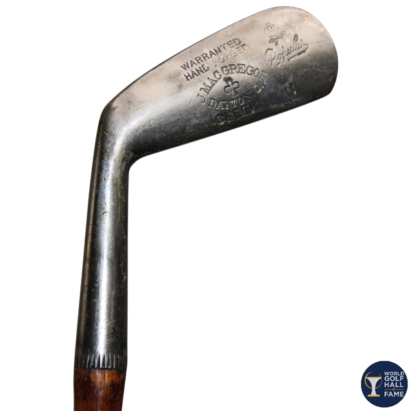 J. MacGregor Hand Forged Dayton Popular Left-Handed B Cleek with Shaft Stamp