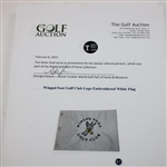 Winged Foot Golf Club Logo Embroidered White Flag