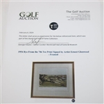 1954 Rye From the 7th Tee Print Signed by Artist Ernest Glenwood - Framed
