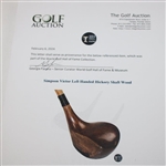 Simpson Victor Left Handed Hickory Shaft Wood