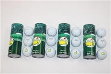 Four (4) Sleeves of Classic Masters Tournament Logo Top-Flite Strata Golf Balls