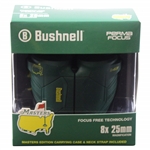 Masters Tournament Green Bushnell Binoculars w/Carrying Case & Neck Strap in Box
