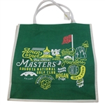 Two (2) Masters Tournament Logo Tote Carry Bags - Green & Stone