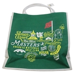 Two (2) Masters Tournament Logo Tote Carry Bags - Green & Stone