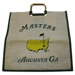 Two (2) Masters Tournament Logo Tote Carry Bags - Green & Stone