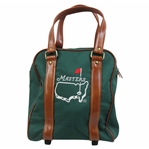 Masters Tournament Logo Green Canvas with Leather Carry Bag
