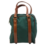 Masters Tournament Logo Green Canvas with Leather Carry Bag