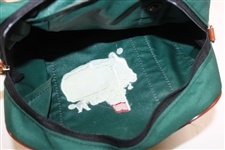 Masters Tournament Logo Green Canvas with Leather Carry Bag
