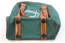 Masters Tournament Logo Green Canvas with Leather Carry Bag