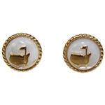 Masters Tournament Capucine De Wulf Stud Pearl Earrings in Original Bag/Box