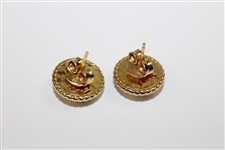 Masters Tournament Capucine De Wulf Stud Pearl Earrings in Original Bag/Box